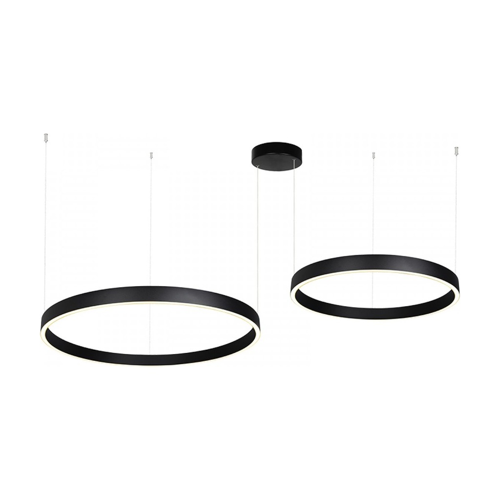 PENDANT LED LIGHT UP-DOWN 118W 3000K BLACK ALUMINIUM - ACRYLIC