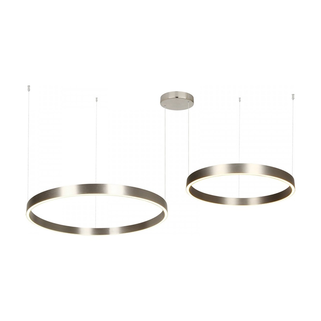 PENDANT LED LIGHT UP-DOWN 118W 3000K ELECTROPLATE BRUSHED NICKEL ALUMINIUM - ACRYLIC