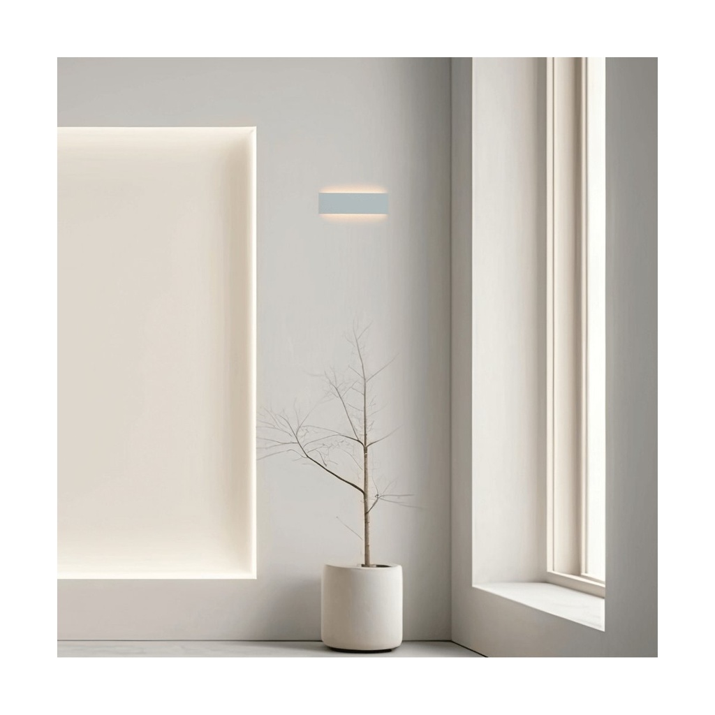 WALL LED LIGHT 8.25W 3000K UP-DOWN LIGHTING PURE WHITE GYPSUM 