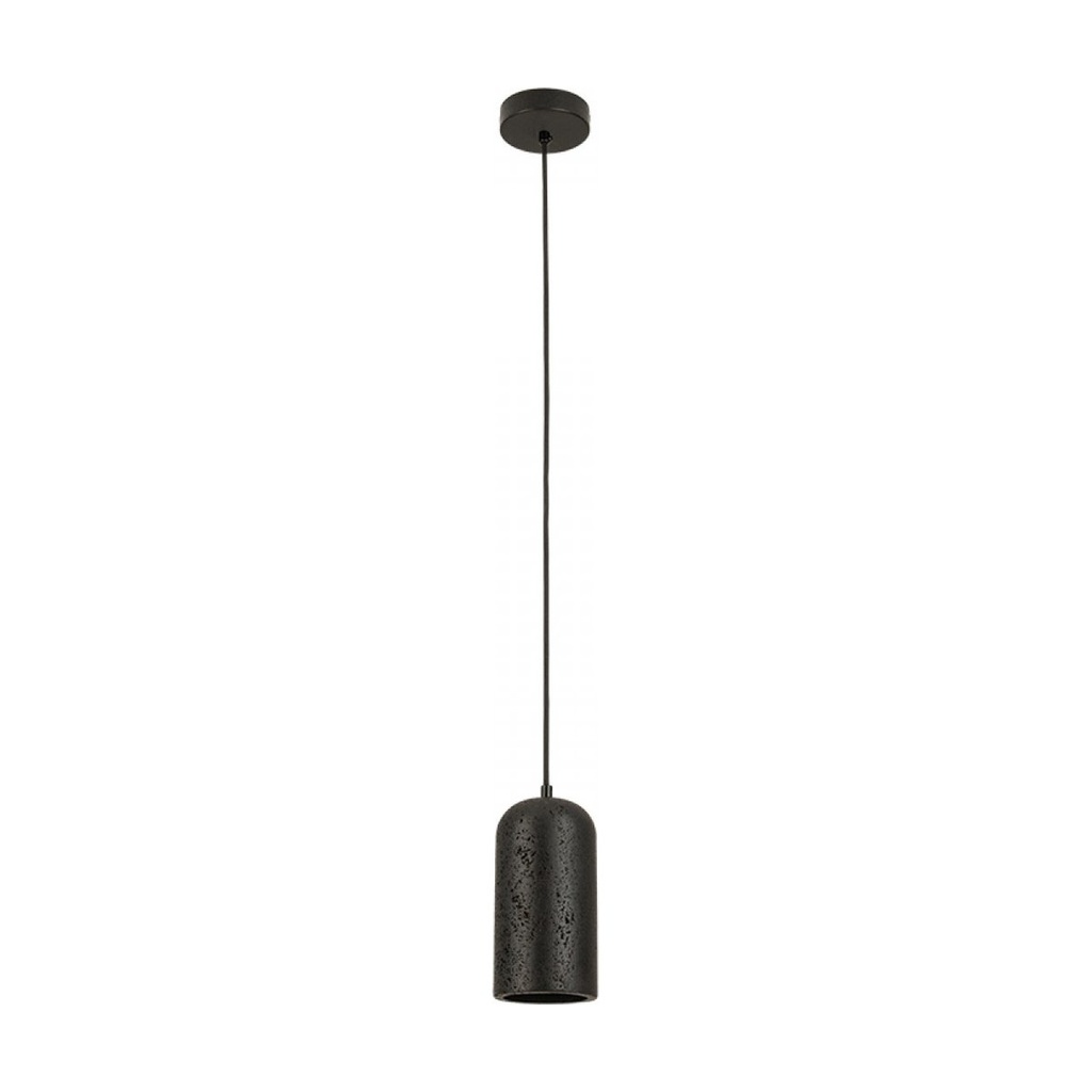PENDANT LIGHT 1xE27 MAX 10W BLACK STONE - METAL