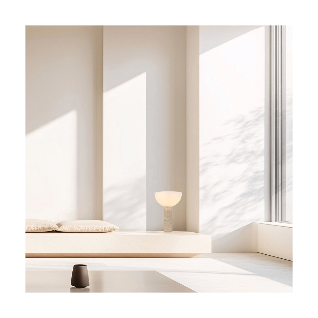 TABLE LIGHT 1xE27 MAX 40W NATURAL STONE - OPAL ACRYLIC