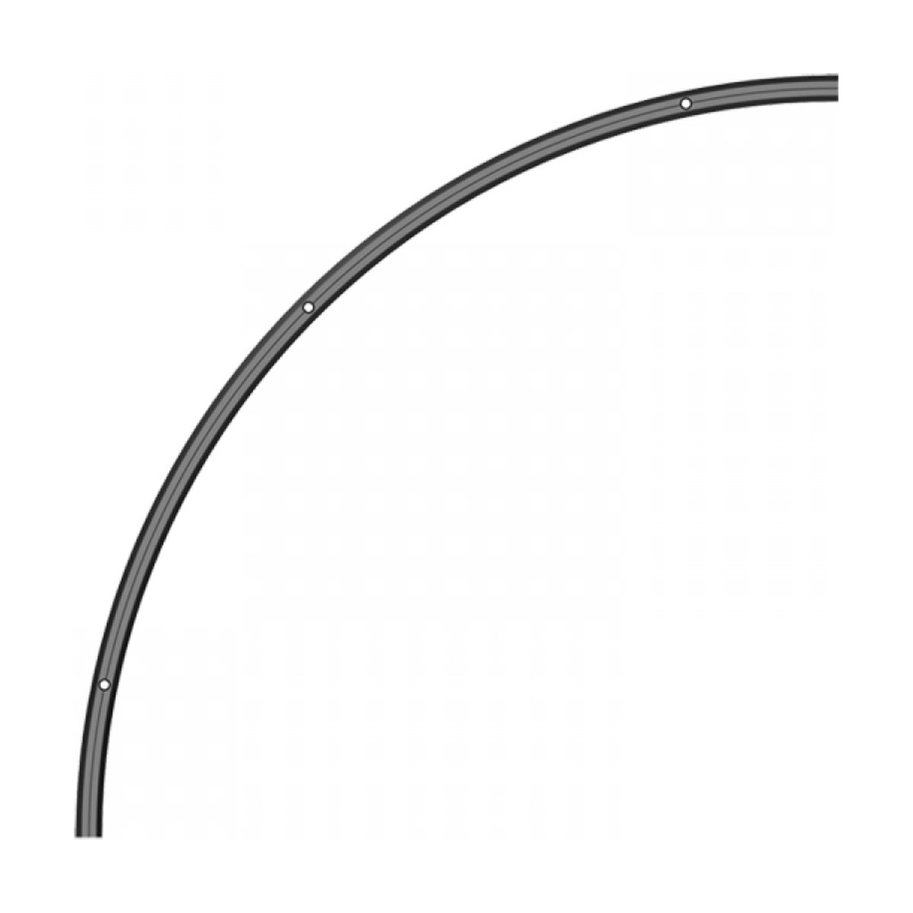SURFACE MAGNETIC CURVED TRACK 6MM D:600 SANDY BLACK