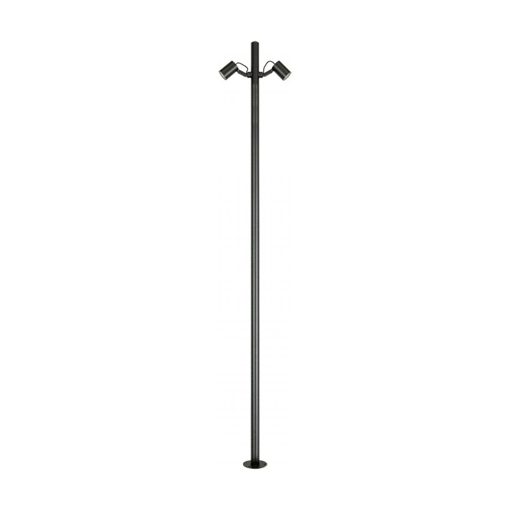 OUTDOOR LAMP POST LED 17W 3000K BLACK ALUMINIUM IP65
