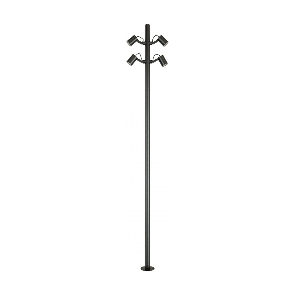 OUTDOOR LAMP POST LED 35W 3000K BLACK ALUMINIUM IP65