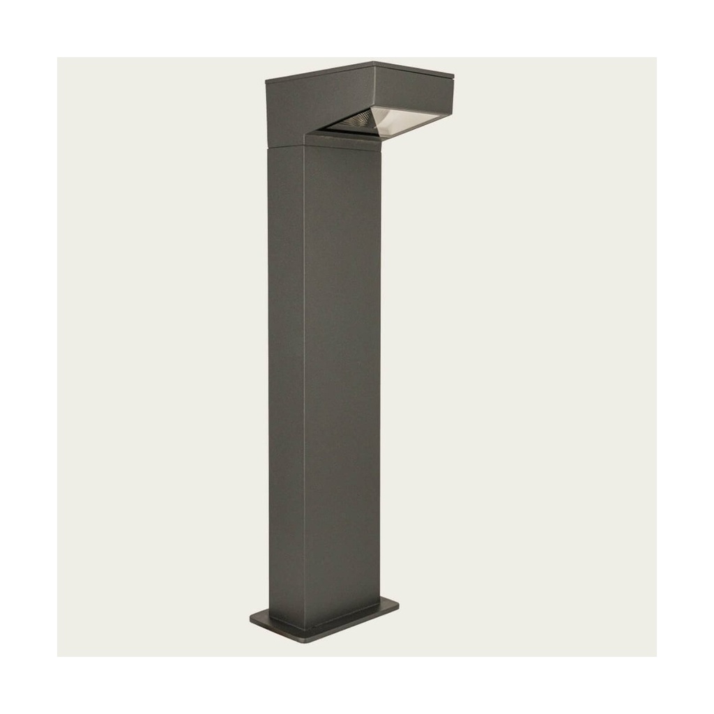 OUTDOOR BOLLARD LED LIGHT 12W 3000K GRAPHITE ASYMMETRIC BEAM ANGLE IP65