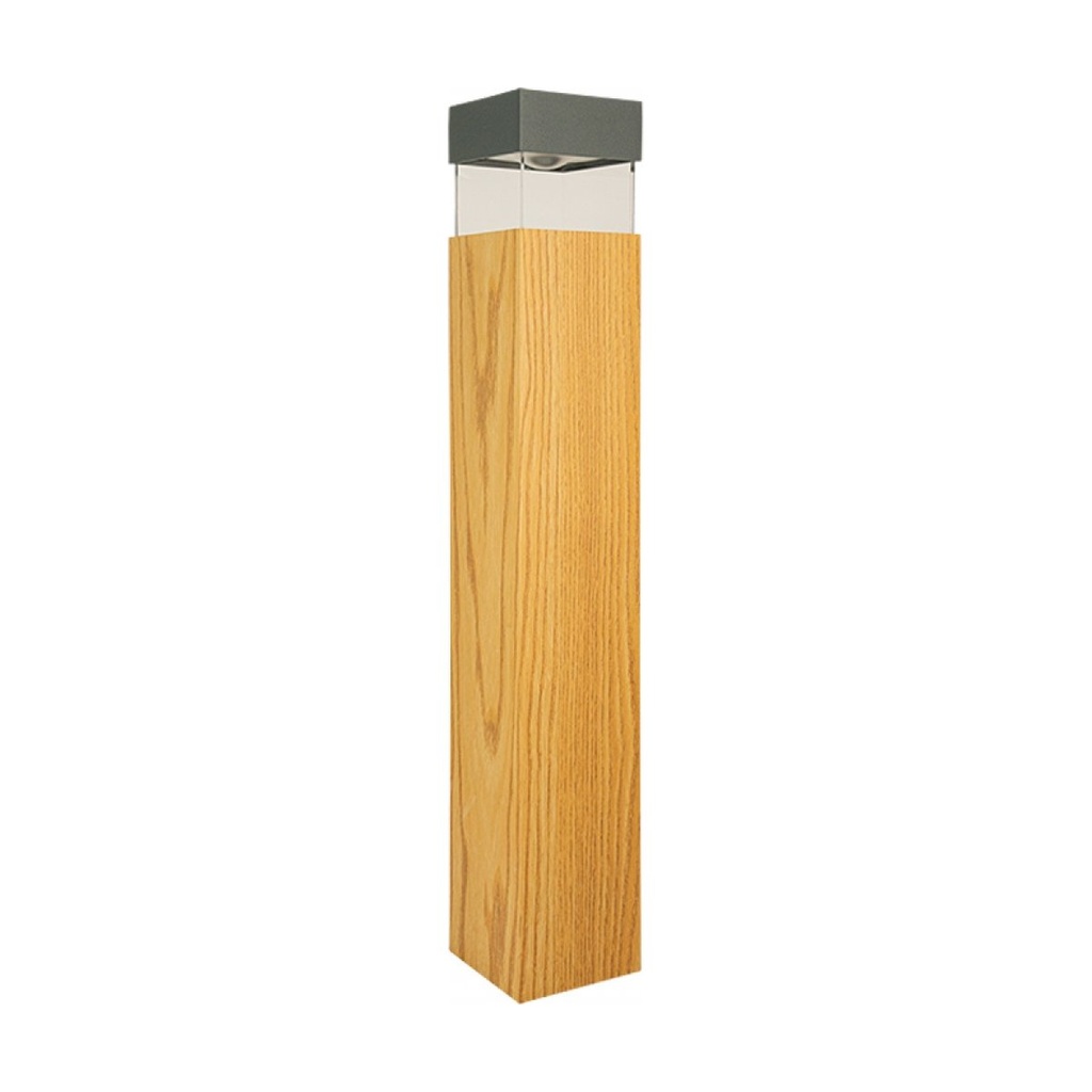 OUTDOOR BOLLARD LED LIGHT 15W 3000K GRAPHITE - WOOD IP65