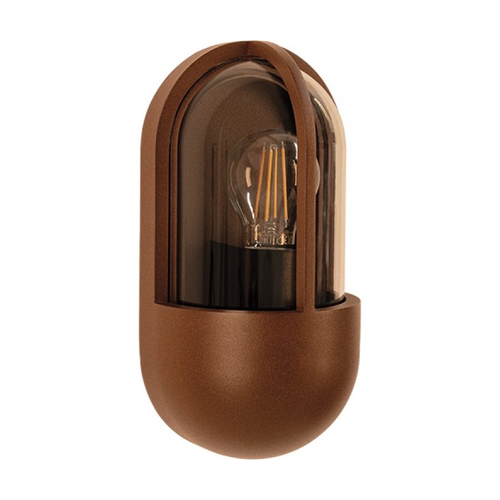OUTDOOR WALL LIGHT 1xE27 MAX 15W DARK BROWN ALUMINIUM IP65