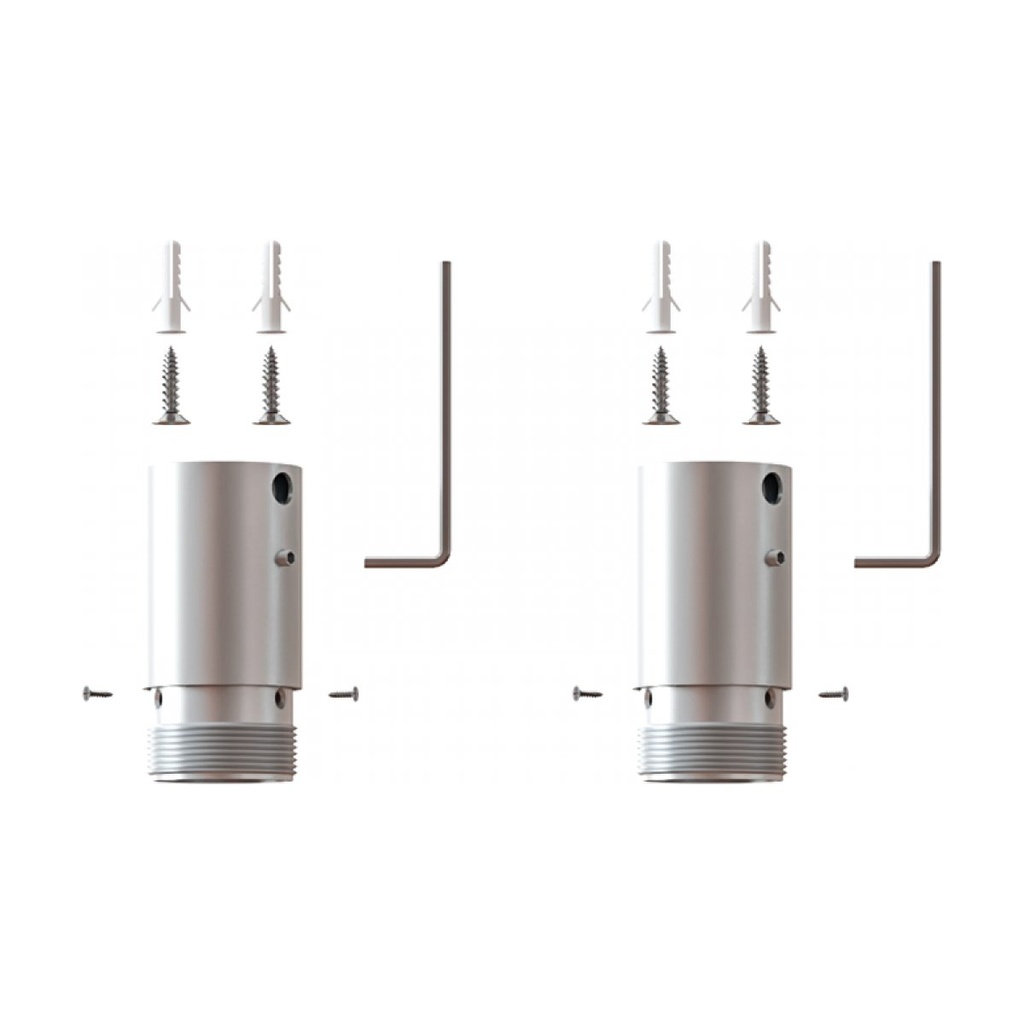 CURVED HANGING SUNSPENSION KIT WITH 2 ALUMINIUM MOUNTING BASES FOR LED LIGHTING TUBE LS77