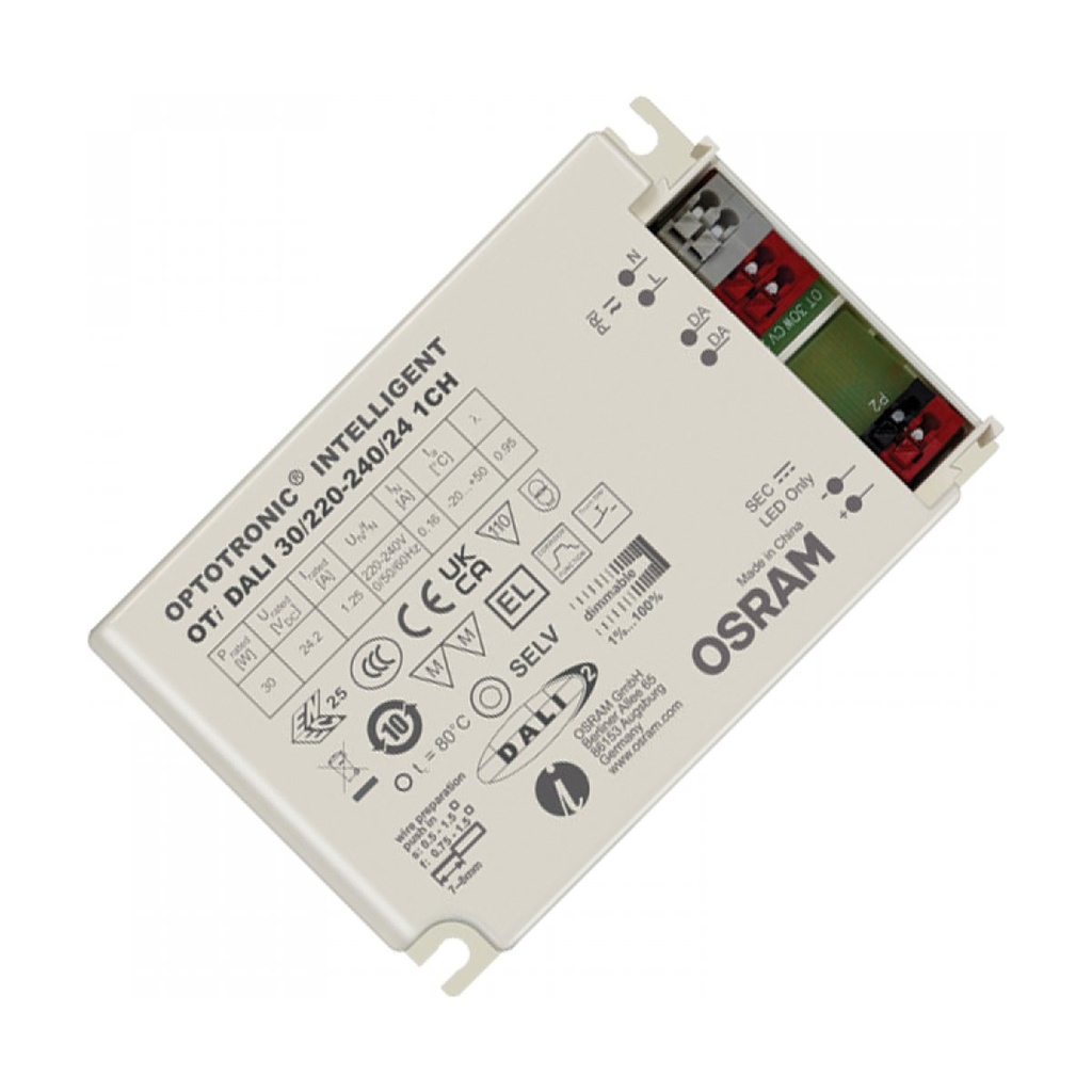DRIVER PUSH BUTTON-DALI2 1 CHANNEL 30W 24V OSRAM