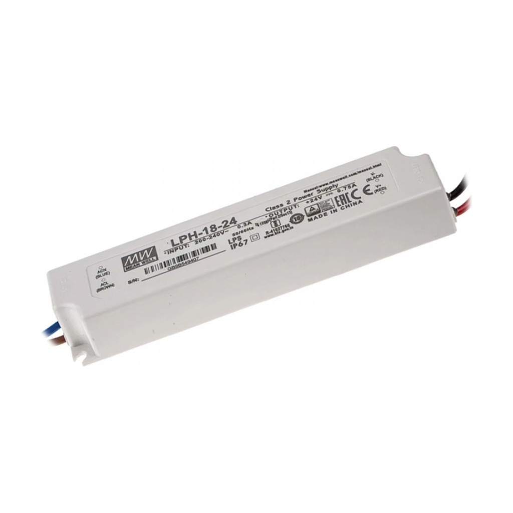 DRIVER 18W-24V  ON-OFF IP67 MEANWELL