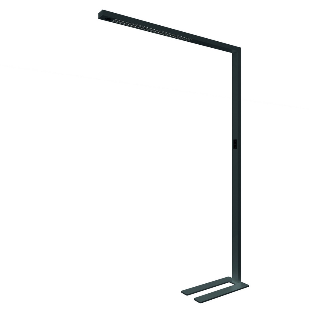 Deko-Light, Standing lamp, Office Three Pro, Motion, 80 W, DIM, 2,700-6,500 K, black, 9000 lm, Rated Input Voltage: 220-240 V/AC, Aluminium, IP 20
