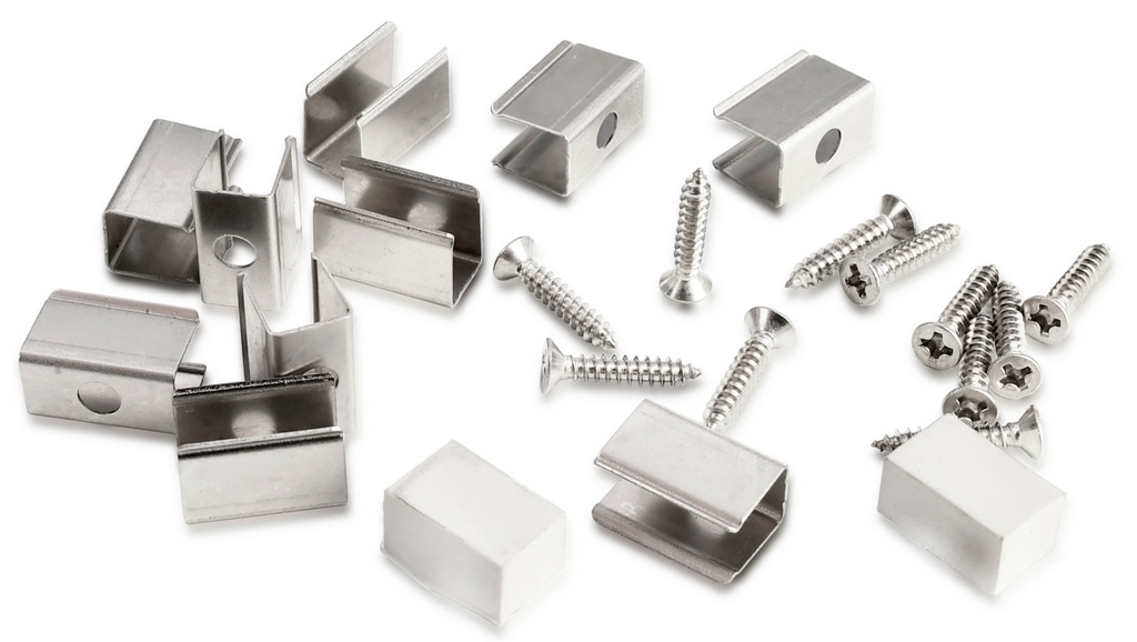 Deko-Light, Mechanical accessories, Assembly kit for D Flex Line 6.5 x 12.0 mm, Stainless steel
