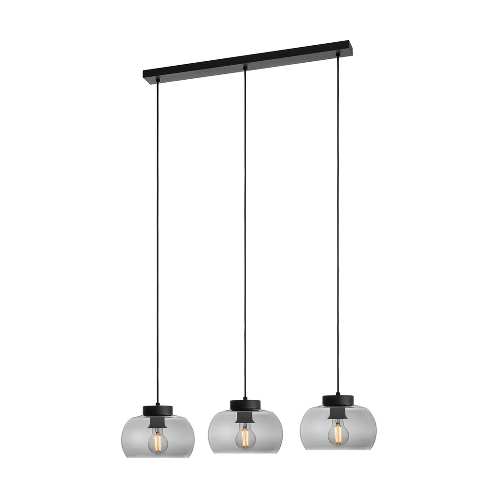 CROMA SU 3x42W E27 LN  BLACK/SMOKEY  (4.1.1)