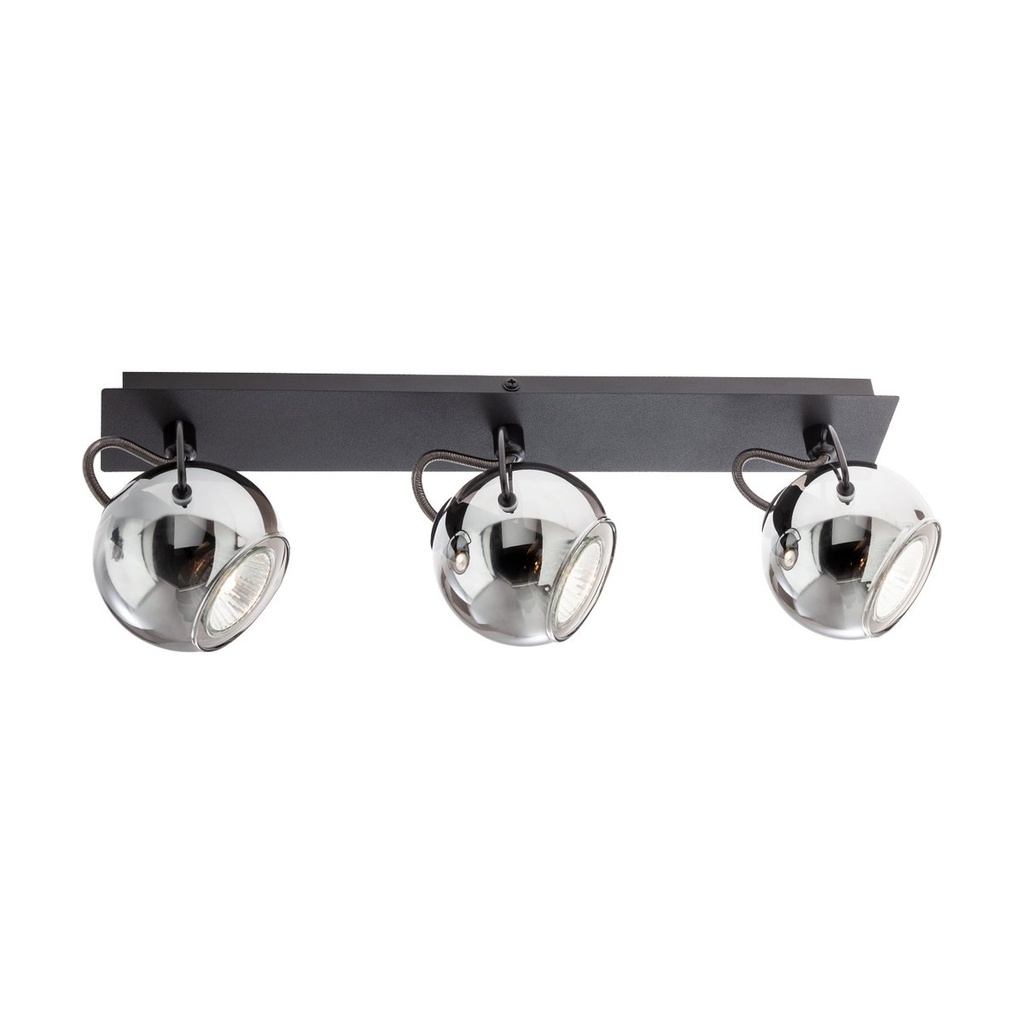 WARD AP/PL 3x35W GU10 BLACK/SMOKEY(5.1.1)