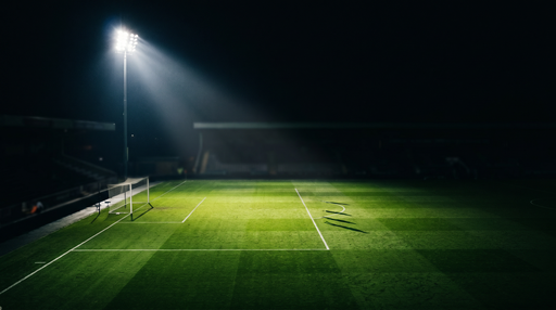 Terrain de sport éclairé en LED