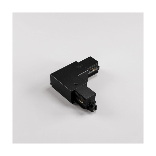 [W4L1040695] Connecteur en L Gauche • Noir • Rail Mini Monophasé