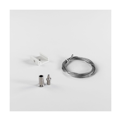 [W4L1040710] Kit de supsention plafond avec câble de 1,5m • Blanc • Rail Mini Monophasé