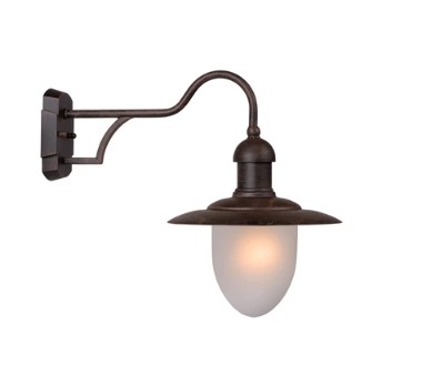 [W4L1040831] Lucide ARUBA - Applique murale Intérieur/Extérieur - Ø 25 cm - 1xE27 - IP44 - Rouille