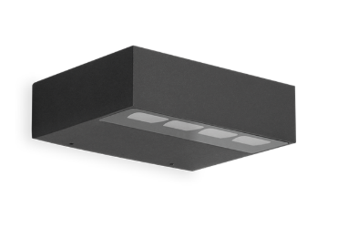 [W4L1060567] APPLIQUE TERAZO ANTHRACITE - UP&DOWN - 5/10W - 2200K/3000K/4000K CCT - IP65 - 3 ANS