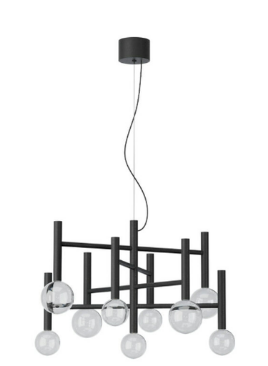 [W4L100051] BOLLA SU LED 42W 2700K/3000K BK (4.1.2) TRIAC