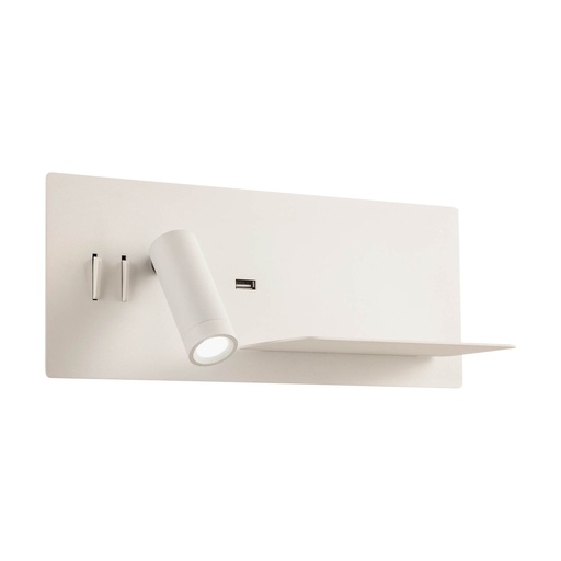 [W4L100097] BROOK AP LED 1x8W+1x3W USB 3000K RIGHT WH(5.1.2)