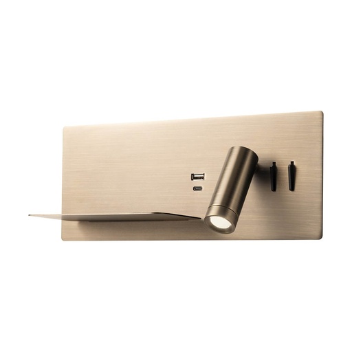 [W4L100100] BROOK AP LED 1x8W+1x3W USB 3000K LEFT ABZ(5.1.2)
