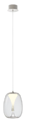 [W4L100405] DROP SU LED 8W 3000K D200 CH (5.1.2)