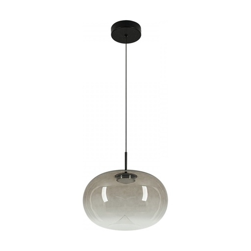 [W4L1140591] PENDANT LED LIGHT 8W 3000K LIGHT BROWN GLASS -BLACK MATT
