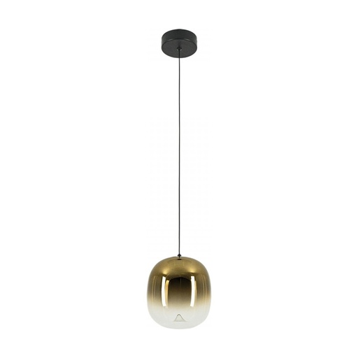 [W4L1140765] PENDANT LED LIGHT 4W 3000K GOLD GLASS - BLACK MATT 