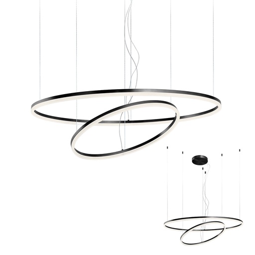 [W4L102227] ORBIT SU LED 108.5W 3000K D1000+600 SAND BLACK (4.1.2)-TRIAC
