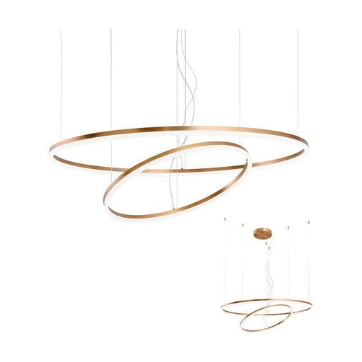 [W4L102229] ORBIT SU LED 108.5W 4000K D1000+600 BRASS (4.1.2)-TRIAC