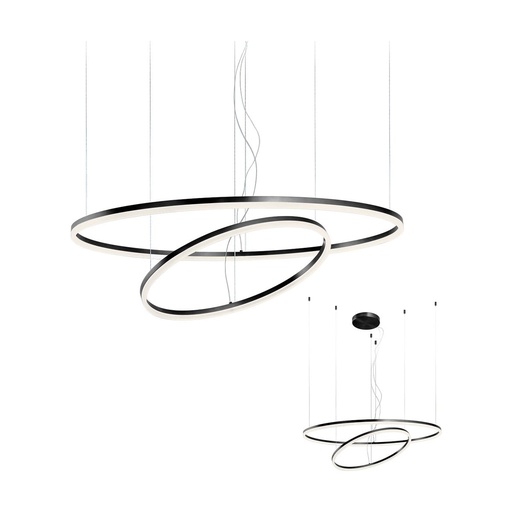 [W4L102327] ORBIT SU LED 108W 3000K D1000+600 SAND BLACK (4.1.2)-DALI