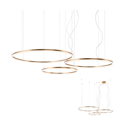 [W4L102349] ORBIT SU LED 163W 4000K D1000+800+600 BRASS (4.1.2)-DALI