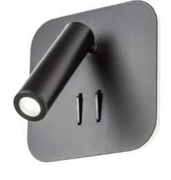 [W4L102554] QUDA AP SQ LED 1x6W+1x3W  2700K BK(5.1.2)