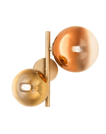 [W4L102582] ROY AP 2X10W G9 MATT BRASS/GOLD+COFFEE IP20 (5.1.1)