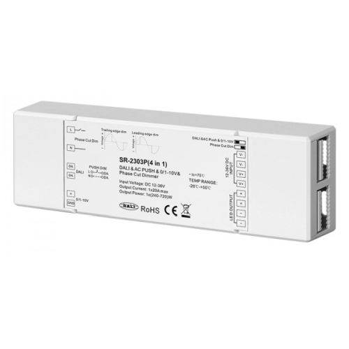 [W4L001416] Controller mono-color TRIAC/1-10V/DALI/Push 1x20A