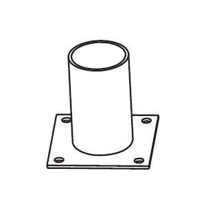 [W4L001641] Streetlight support mural T 60mm noir