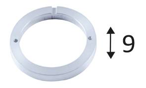 [W4L002163] BASE RONDE Aluminium brossé