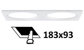 [W4L002398] SYLA R-B BAGUE RECTANGULAIRE 195x100mm BLANC MAT