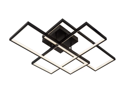 [W4L142374] LOKERO - Plafonnier - LED Dim. - CCT - 1x60W 2700K/4000K - Noir