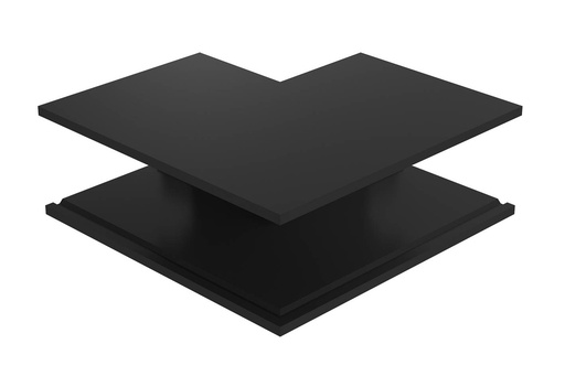 [W4L003339] CONNEXION L 90° MUR EXT AVEC TR24805 Noir mat