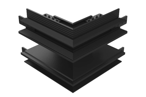 [W4L003355] CONNEXION L 90° MUR EXT AVEC TR24805 Noir mat