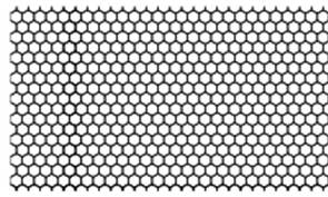 [W4L003528] GRILLE NID D'ABEILLE 665x35mm Noir