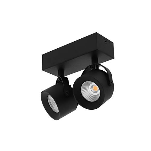 [W4L003624] PIXA 2 2x10W 2x1200Lm 3000K 38° DIM NOIR MAT