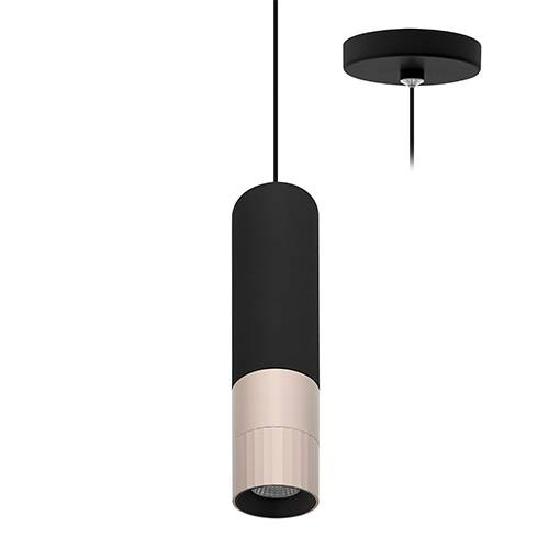 [W4L003998] AUREA P 6W 715Lm 38° DIM Noir mat - Rose
