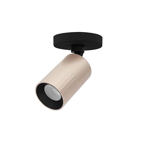 [W4L004136] AUREA 1 C 6W 715Lm 38° DIM Noir mat - Or rose
