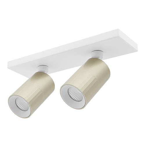 [W4L004140] AUREA 2 C 2x6W 2x715Lm 38° DIM Blanc mat - Champagne