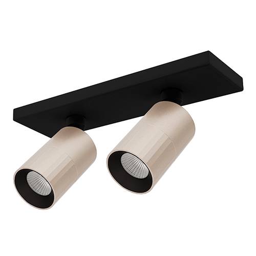 [W4L004142] AUREA 2 C 2x6W 2x715Lm 38° DIM Noir mat - Or rose