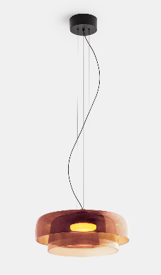 [W4L163189] Pendant Levels 2 Bodies Ø420mm + Ø320mm LED 19W SW 2700-3000-4000K PHASE CUT Black 1381lm