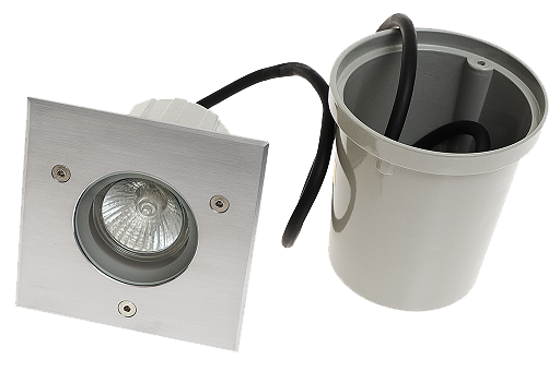 [L4Y0213] Spot de sol extérieur carré GU10 IP67 ALU